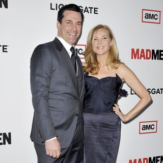 Jon Hamm in AMC's Mad Men - Season 6 Premiere - hamm-westfeldt-premiere-mad-men-season-6-01