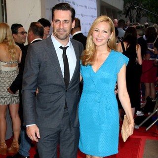 Jon Hamm, Jennifer Westfeldt in The Cinema Society with The Hollywood Reporter Screening of To Rome with Love