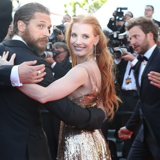 Tom Hardy, Jessica Chastain, Jason Clarke in Lawless Premiere - During The 65th Annual Cannes Film Festival