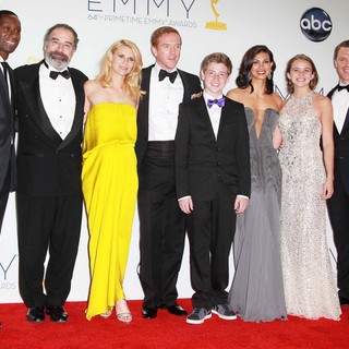 David Harewood, Mandy Patinkin, Claire Danes, Damian Lewis, Jackson Pace, Morena Baccarin, Morgan Saylor, Diego Klattenhoff in 64th Annual Primetime Emmy Awards - Press Room