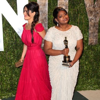 Salma Hayek, Octavia Spencer in 2012 Vanity Fair Oscar Party - Arrivals