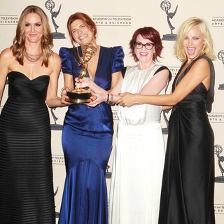 Erinn Hayes, Lake Bell, Megan Mullally, Malin Akerman in 2012 Creative Arts Emmy Awards - Press Room