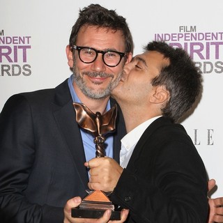 Michel Hazanavicius, Thomas Langmann in 27th Annual Independent Spirit Awards - Press Room