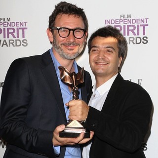Michel Hazanavicius, Thomas Langmann in 27th Annual Independent Spirit Awards - Press Room