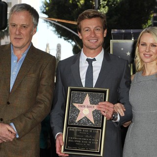 Bruno Heller, Simon Baker, Naomi Watts in Simon Baker Is Honoured with A Star on The Hollywood Walk of Fame