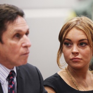 Mark Heller, Lindsay Lohan in Lindsay Lohan Inside A Los Angeles Court During Her Car Crash Case Pretrial Hearing