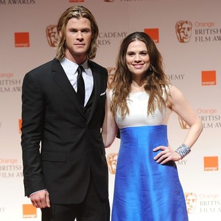Chris Hemsworth in Orange British Academy Film Awards 2012 - Press Room - hemsworth-atwell-orange-british-academy-film-awards-2012-press-room-01