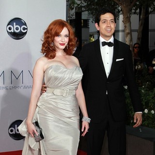 Christina Hendricks, Geoffrey Arend in 64th Annual Primetime Emmy Awards - Arrivals