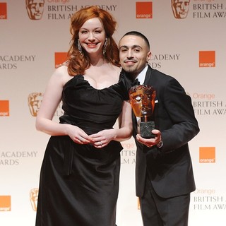 Christina Hendricks, Adam Deacon in Orange British Academy Film Awards 2012 - Press Room