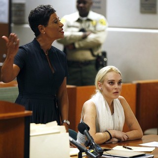 Shawn Chapman Holley, Lindsay Lohan in Lindsay Lohan Before Being Escorted from The Courtroom in Handcuffs