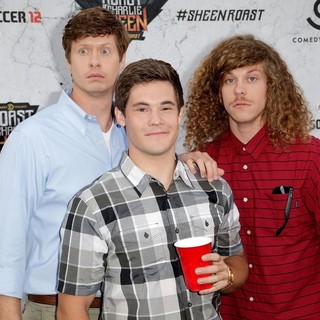 Anders Holm, Adam DeVine, Blake Anderson in Comedy Central Roast of Charlie Sheen - Arrivals