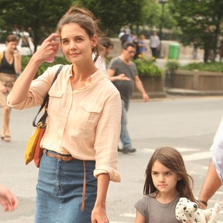Katie Holmes, Suri Cruise in Katie Holmes Walk Around Union Square with Suri Cruise