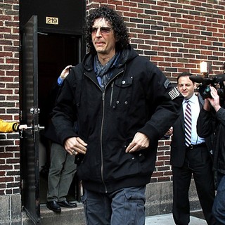 Howard Stern in Celebrities at The Ed Sullivan Theater to Appear on The Late Show with David Letterman
