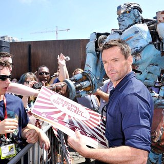 Hugh Jackman in 2011 Comic Con Convention - Day 1 - Real Steel Photocall