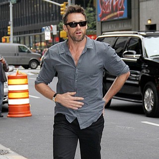 Hugh Jackman in Hugh Jackman Arrives for The Late Show with David Letterman
