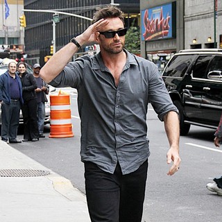 Hugh Jackman in Hugh Jackman Arrives for The Late Show with David Letterman