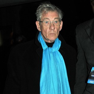 Ian McKellen in Ian McKellen at NBC Studios to Appear on Late Night with Jimmy Fallon
