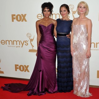 Annie Ilonzeh, Minka Kelly, Rachael Taylor in The 63rd Primetime Emmy Awards - Arrivals