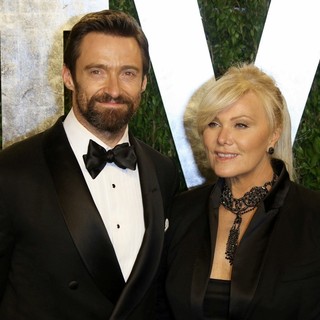 Hugh Jackman in 2013 Vanity Fair Oscar Party - Arrivals - jackman-furness-2013-vanity-fair-oscar-party-01