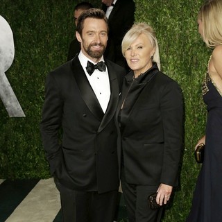 Hugh Jackman in 2013 Vanity Fair Oscar Party - Arrivals - jackman-furness-2013-vanity-fair-oscar-party-02
