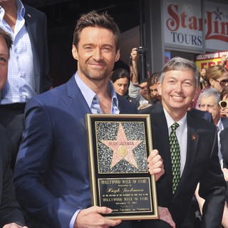 Hugh Jackman, Leron Gubler in Hugh Jackman Is Honoured with A Hollywood Star on The Hollywood Walk of Fame