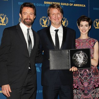 Hugh Jackman, Tom Hooper, Anne Hathaway in 65th Annual Directors Guild of America Awards - Press Room