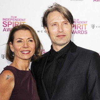 Hanne Jacobsen, Mads Mikkelsen in 2013 Film Independent Spirit Awards - Arrivals
