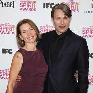 Hanne Jacobsen, Mads Mikkelsen in 2013 Film Independent Spirit Awards - Arrivals