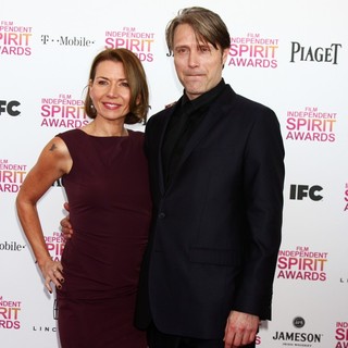 Hanne Jacobsen, Mads Mikkelsen in 2013 Film Independent Spirit Awards - Arrivals