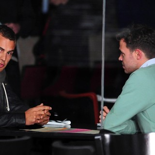 Theo James, Will Young in On The Set of Drama Bedlam