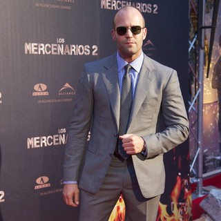 Jason Statham in Spanish The Expendables 2 Premiere