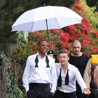 Jay-Z, Justin Timberlake in Suit and Tie Set Music Video