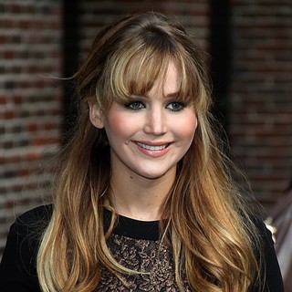 Jennifer Lawrence in Celebrities Arrive at The Ed Sullivan Theater to Appear on The Late Show with David Letterman