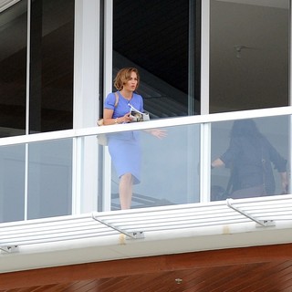 Jennifer Lopez in On The Film Set of Parker Shooting on Location in Florida