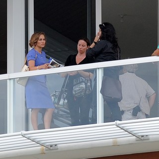 Jennifer Lopez in On The Film Set of Parker Shooting on Location in Florida