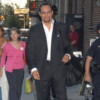 Jimmy Smits in Jimmy Smits Outside Ed Sullivan Theatre for The Late Show with David Letterman