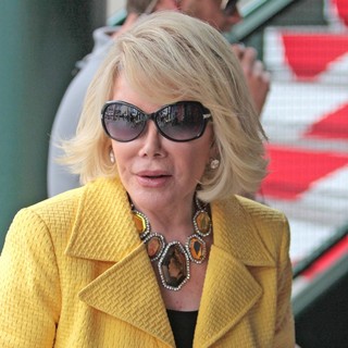 Joan Rivers in Celebrities at The Grove to Appear on Entertainment News Show Extra