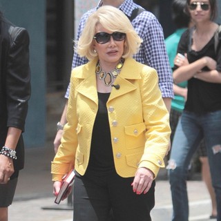 Joan Rivers in Celebrities at The Grove to Appear on Entertainment News Show Extra