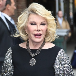 Joan Rivers in Celebrities Arriving for The Late Show with David Letterman