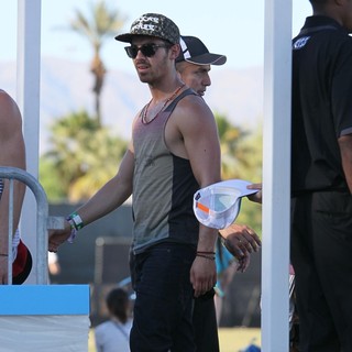 Joe Jonas, Jonas Brothers in Celebrities at The 2012 Coachella Valley Music and Arts Festival - Week 2 Day 1