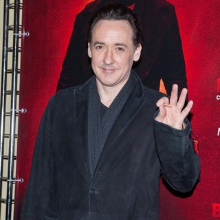 John Cusack in The Russian Press Conference for Film The Raven