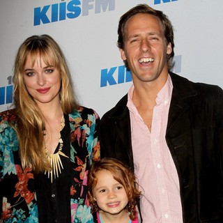 Dakota Johnson, Maggie Elizabeth Jones, Nat Faxon in KIIS FM's Jingle Ball 2012 - Arrivals