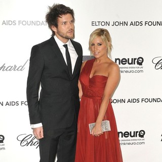 Martin Johnson, Ashley Tisdale in The 20th Annual Elton John AIDS Foundation's Oscar Viewing Party - Arrivals