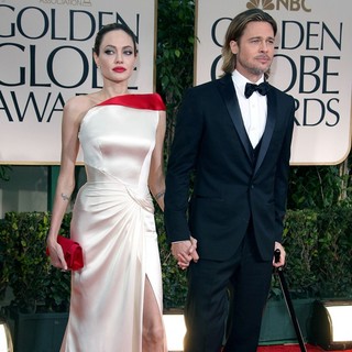 Angelina Jolie, Brad Pitt in The 69th Annual Golden Globe Awards - Arrivals