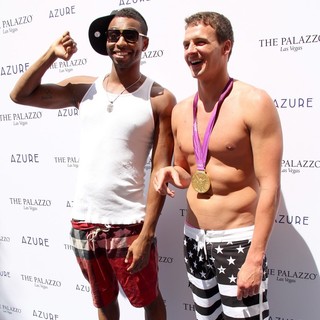 Cullen Jones, Ryan Lochte in Ryan Lochte Celebrates His Olympic Success by Hosting A Day at Azure Pool