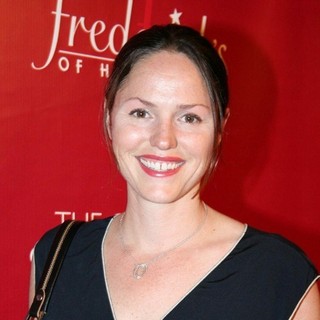 Jorja Fox in Frederick's of Hollywood 2008 Spring Collection Fashion Show