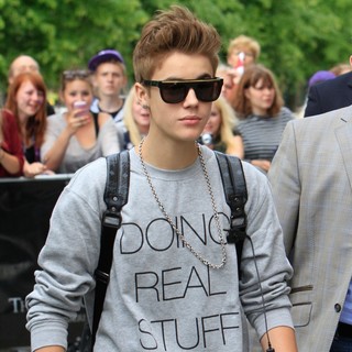 Justin Bieber in Justin Bieber Leaving The Ritz Carlton Hotel on Potsdamer Platz Square