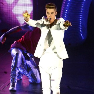 Justin Bieber in Justin Bieber Performs at The O2