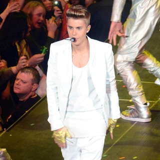 Justin Bieber in Justin Bieber Performs at The O2