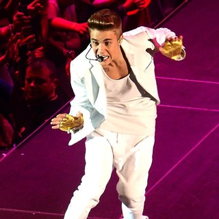 Justin Bieber in Justin Bieber Performs at The O2